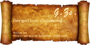 Gergelics Zsigmond névjegykártya